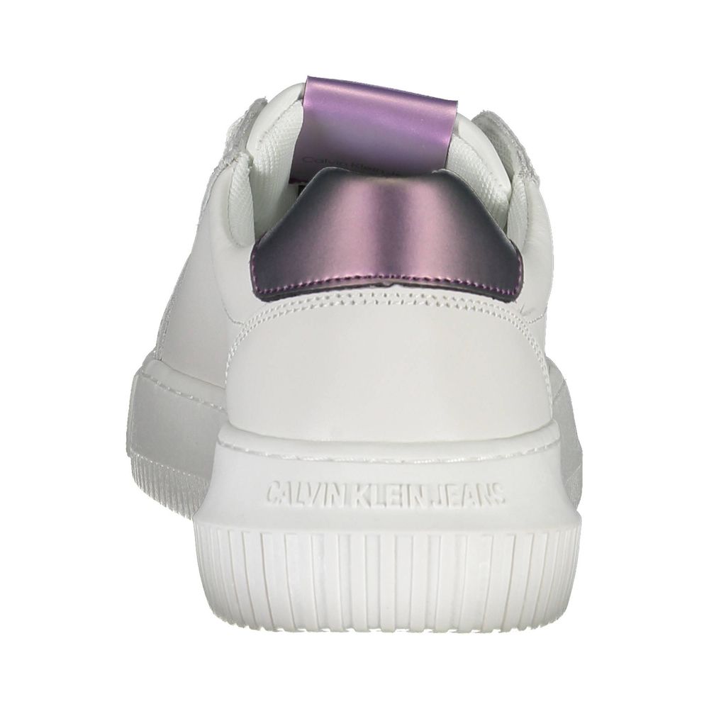 Calvin Klein Weißer Polyester-Sneaker