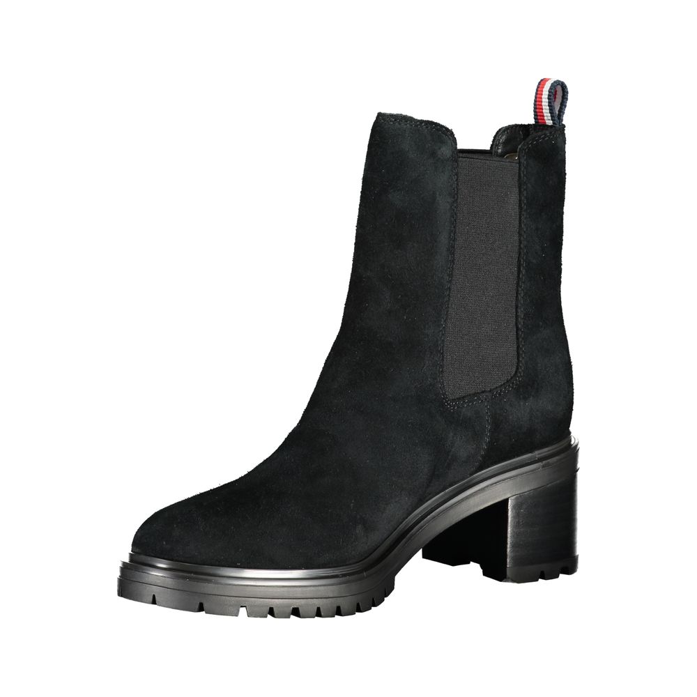 Tommy Hilfiger Schwarzes Leder Damen Stiefel