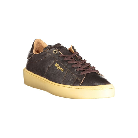 Blauer Brauner Sneaker aus Polyester