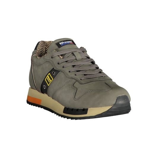 Blauer Grauer Polyester-Sneaker