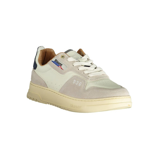 Blauer Weißer Polyester-Sneaker