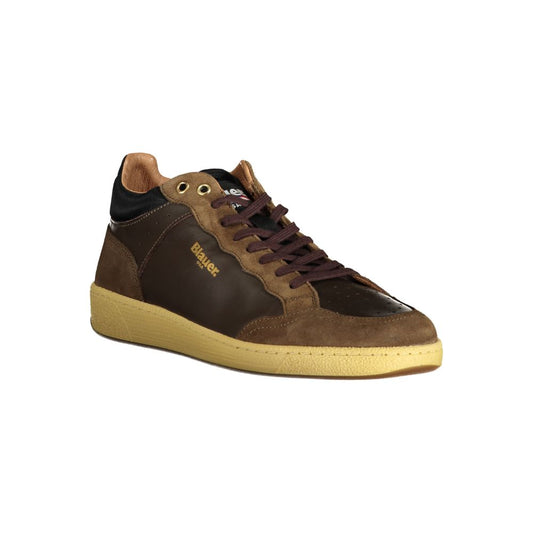 Blauer Brauner Sneaker aus Polyester