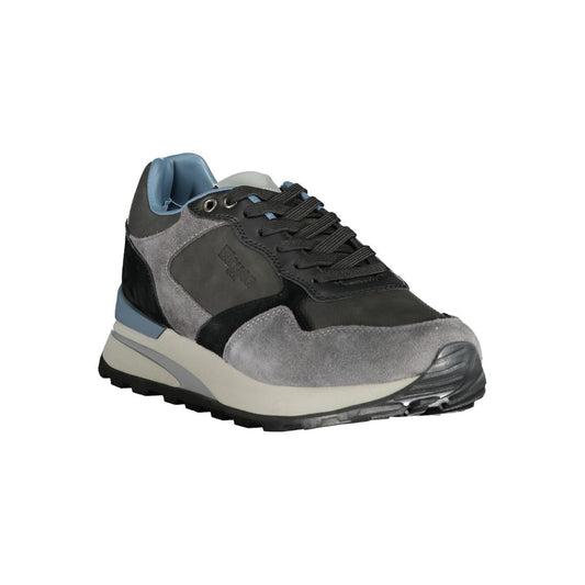 Blauer Grauer Polyester-Sneaker