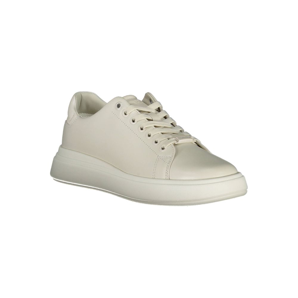 Calvin Klein Beige Leder Damen Sneaker