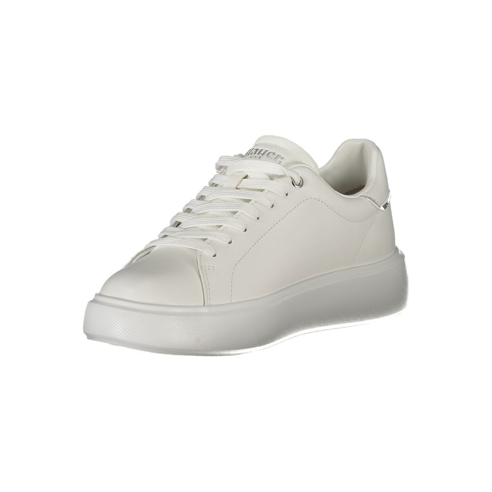 Blauer Weißer Polyester-Sneaker