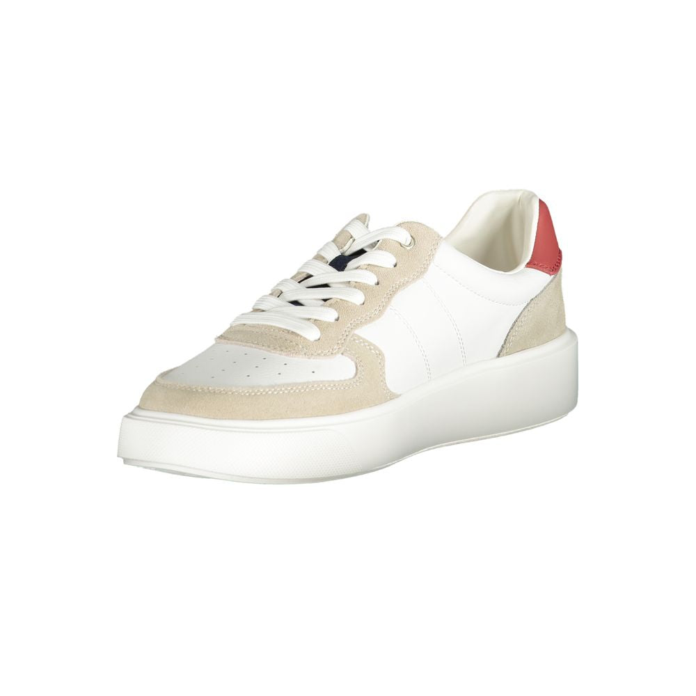 Blauer Weißer Polyester-Sneaker