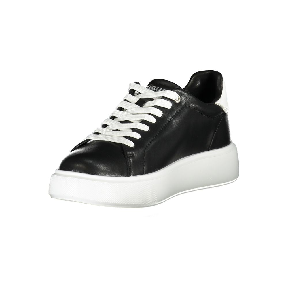 Blauer Schwarzer Polyester-Sneaker
