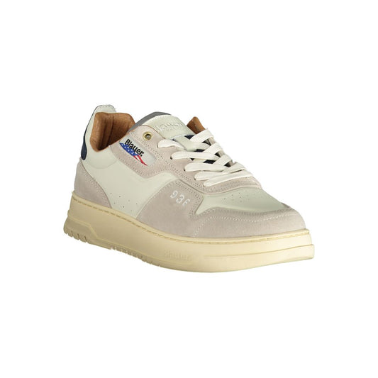 Blauer Weißer Polyester-Sneaker