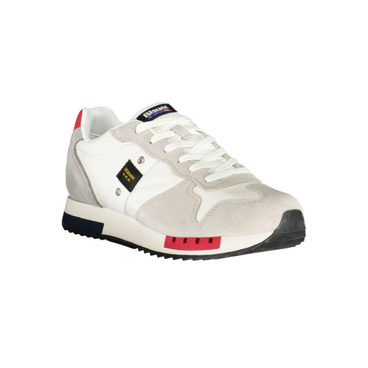 Blauer Weißer Polyester-Sneaker