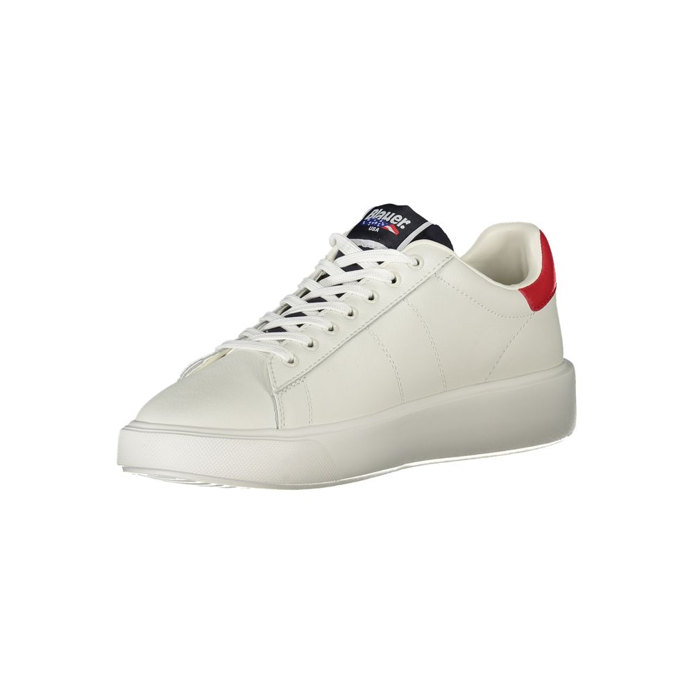 Blauer Weißer Polyester-Sneaker