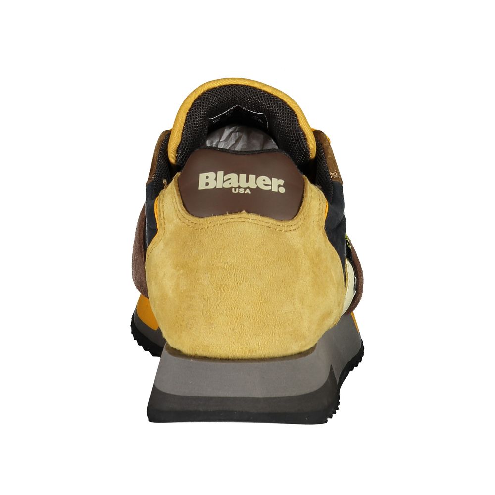 Blauer Schicke kontrastierende Schnürsenkel-Sneakers