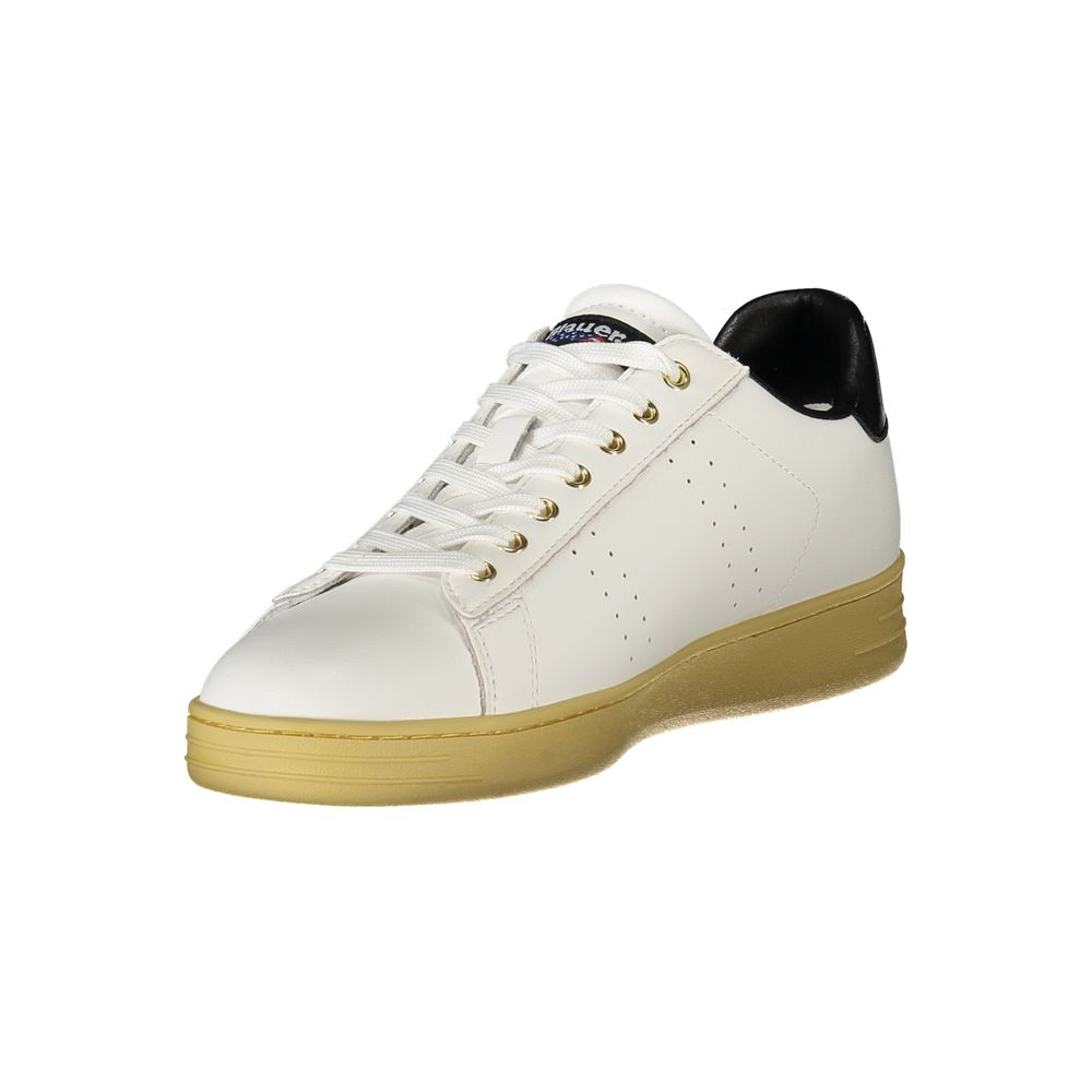 Blauer Weißer Polyester-Sneaker