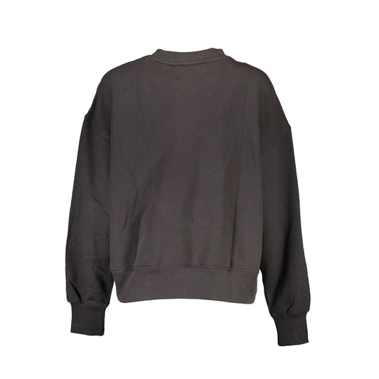 Calvin Klein Baumwoll-Sweatshirt in Schwarz