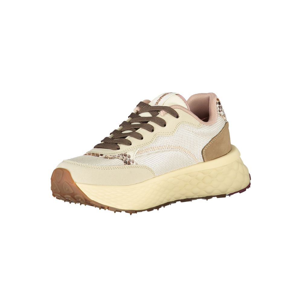 Blauer Beiger Polyester-Sneaker