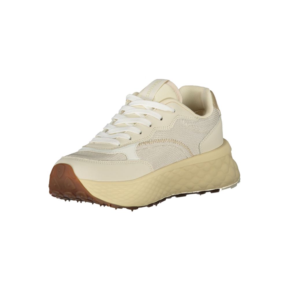 Blauer Beiger Polyester-Sneaker