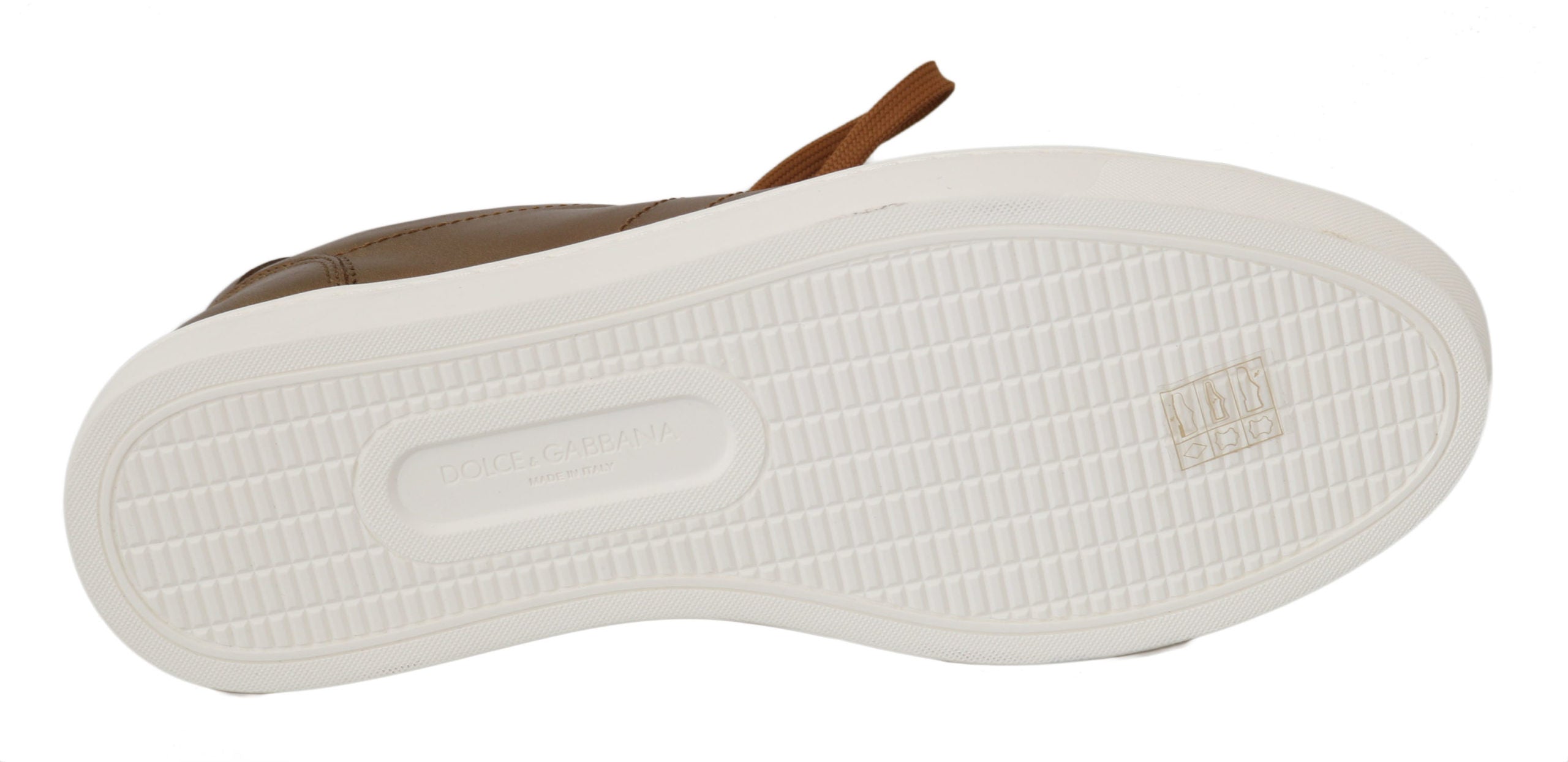 Dolce & Gabbana Gold Leather Men's Casual Sneakers