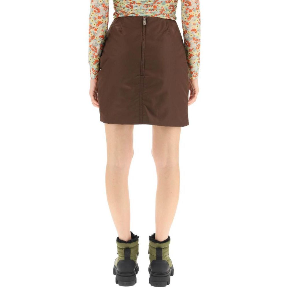 Ganni Brauner Acetate Mini Skirt
