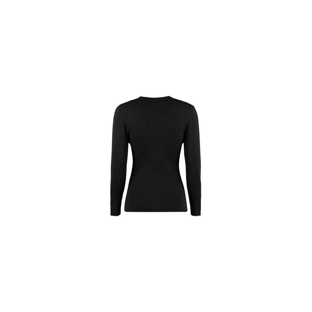 MSGM Schwarzer Sweatshirt aus Baumwolle, Wolle und Polyamid