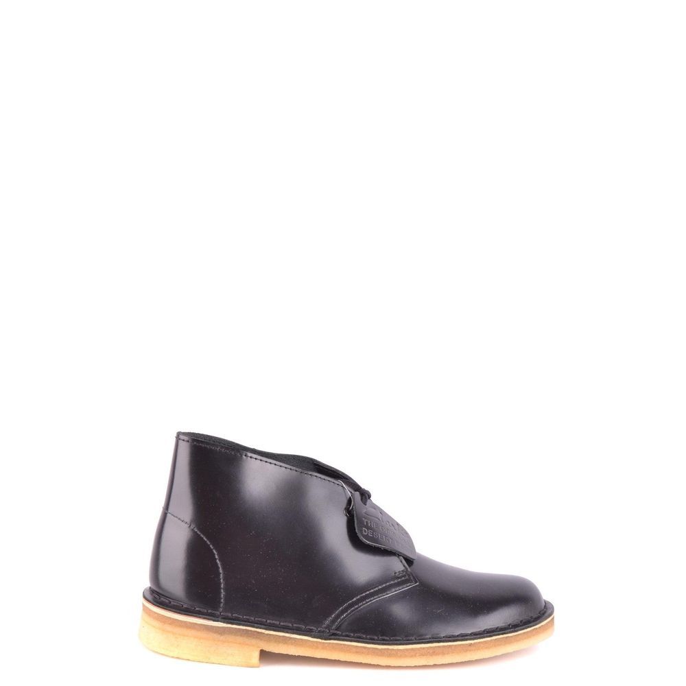 Clarks Schwarze Leder-Schnürstiefel