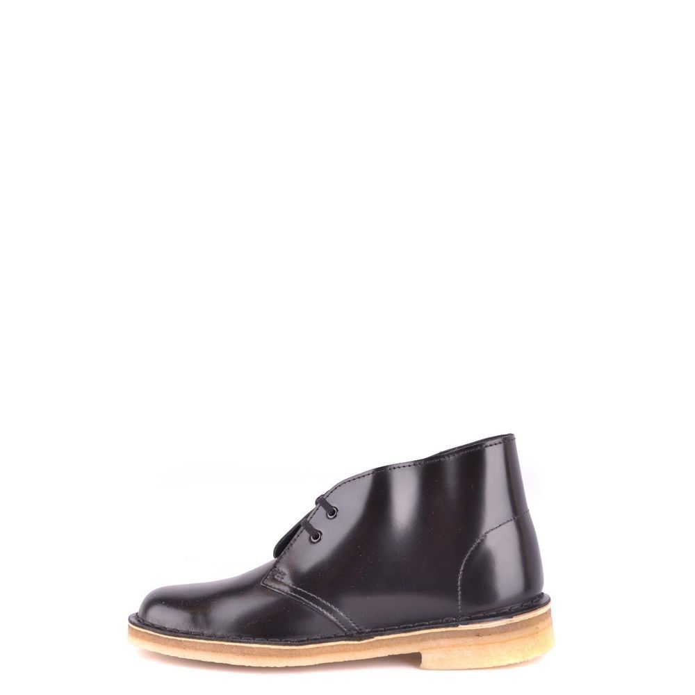 Clarks Schwarze Leder-Schnürstiefel