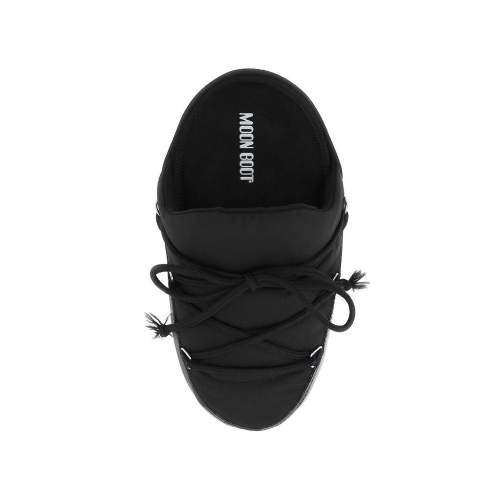 Moon Boot Schwarze Mules aus Nylon