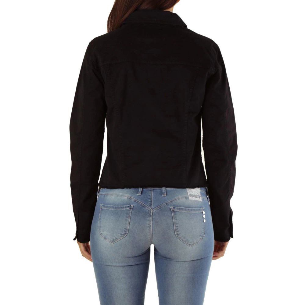 Met Schwarze Baumwoll-Denimjacke