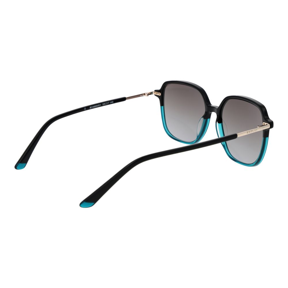 Replay Schwarze Sonnenbrille aus Kunststoff