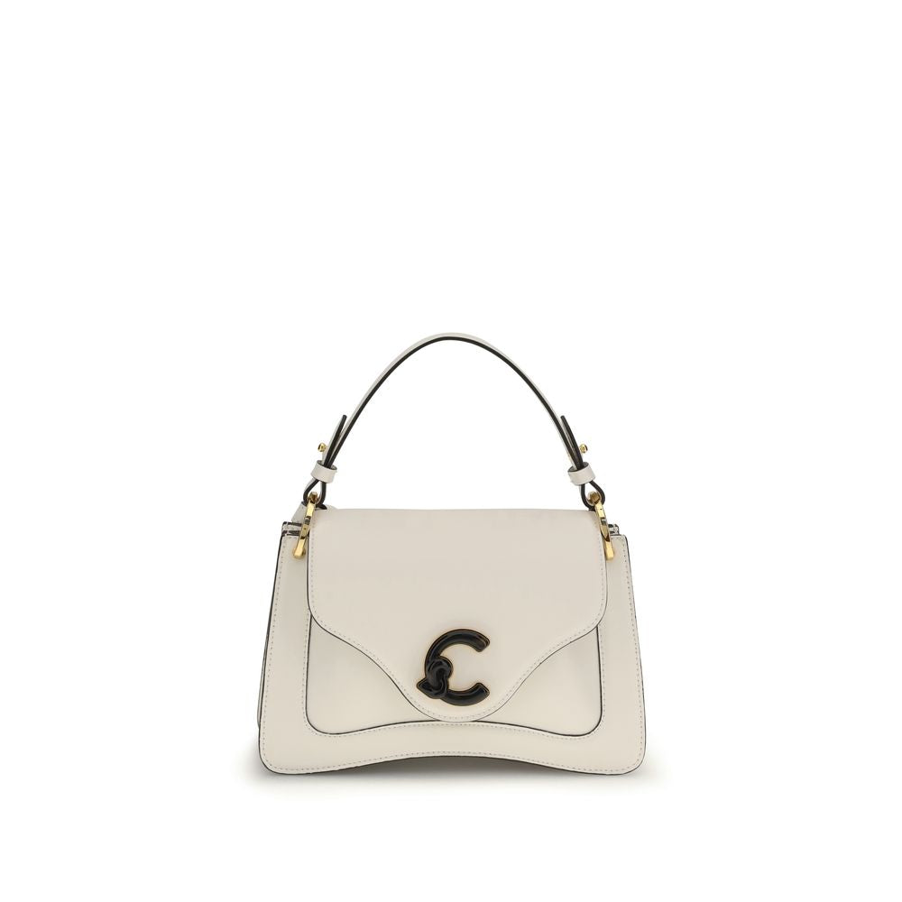 Coccinelle Beige Calf Leather Bos Taurus Schultertasche