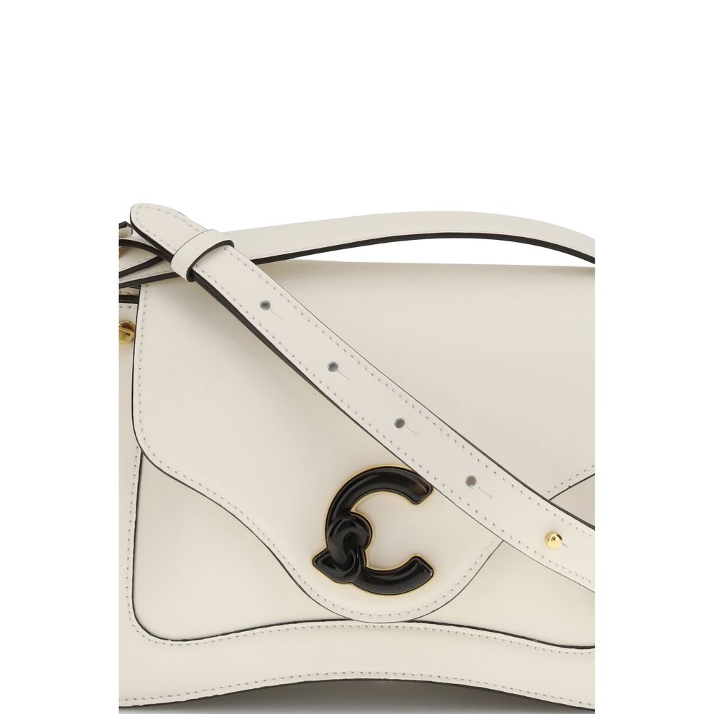 Coccinelle Beige Calf Leather Bos Taurus Schultertasche