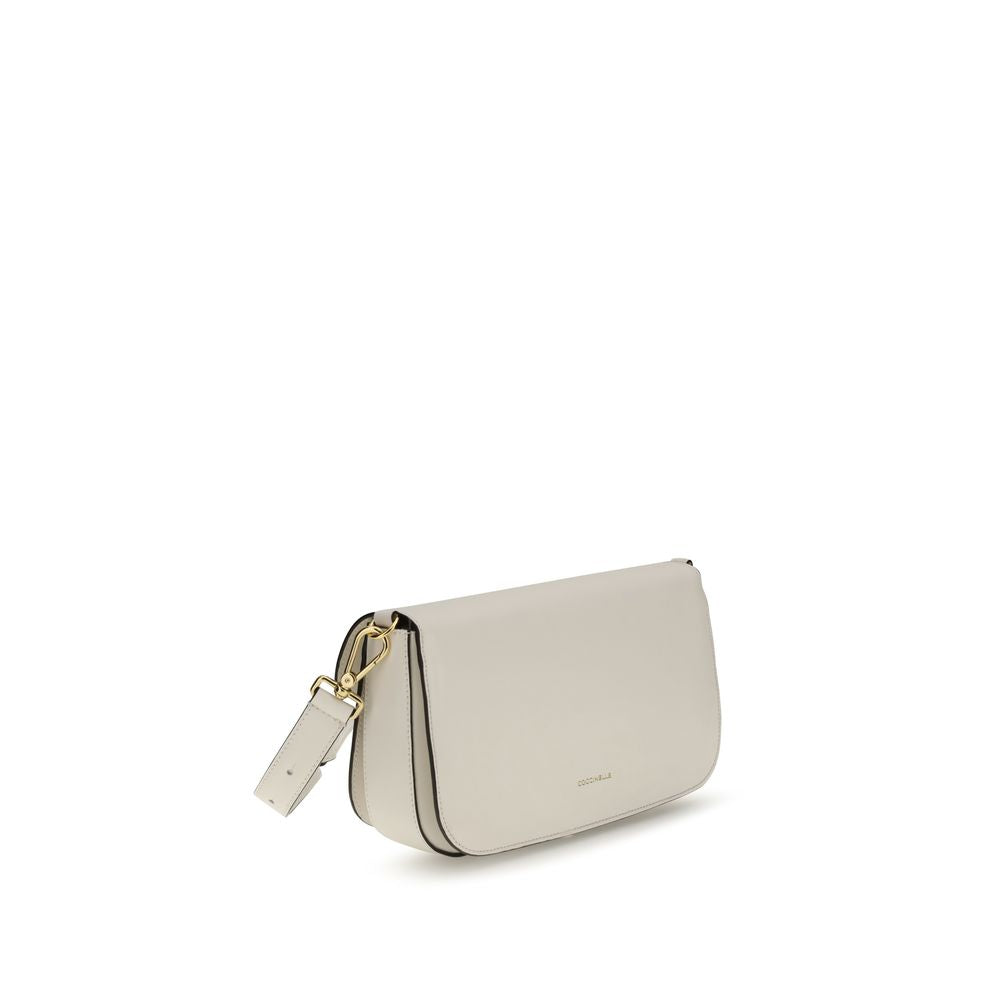 Coccinelle White Calfskin Shoulder Bag Bos Taurus
