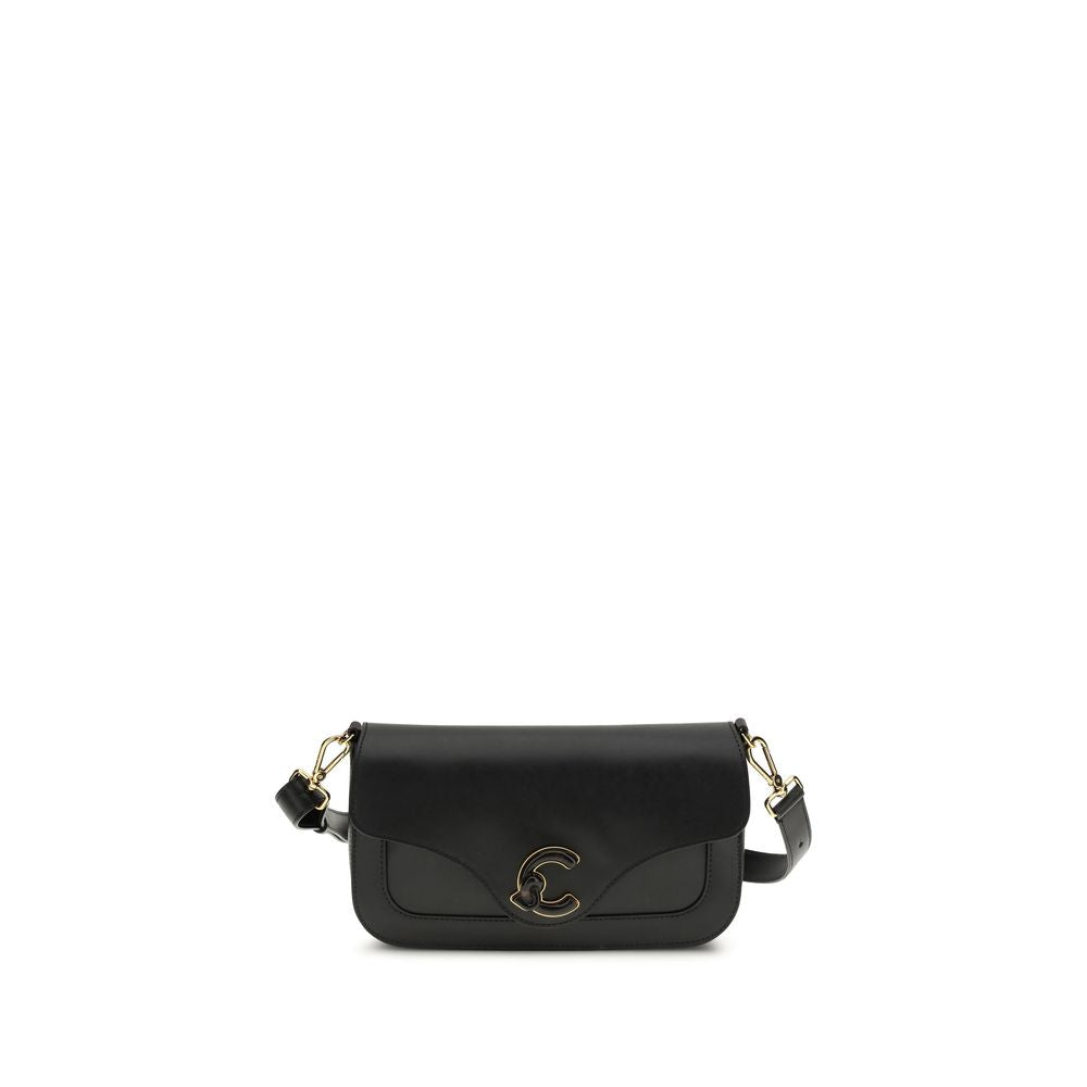 Coccinelle Black Bos Taurus Calfskin Shoulder Bag