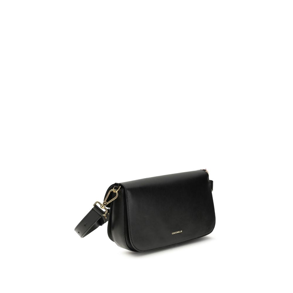 Coccinelle Black Bos Taurus Calfskin Shoulder Bag