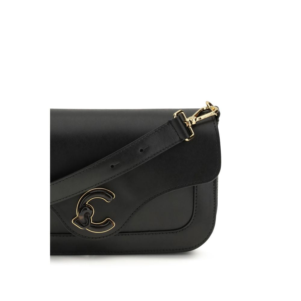 Coccinelle Black Bos Taurus Calfskin Shoulder Bag
