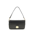 Coccinelle Schwarze Bos Taurus Kalbsleder Schultertasche