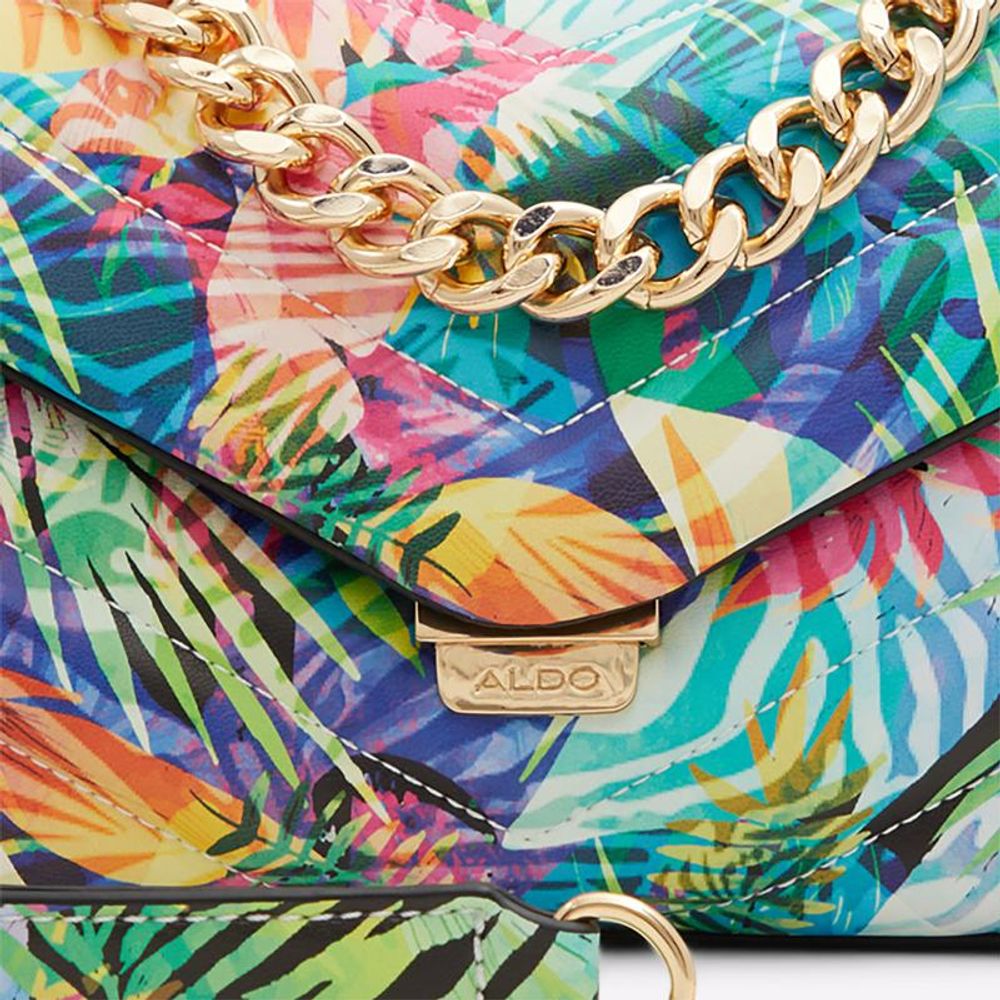 ALDO Hellblaue Schultertasche aus Polyethylen