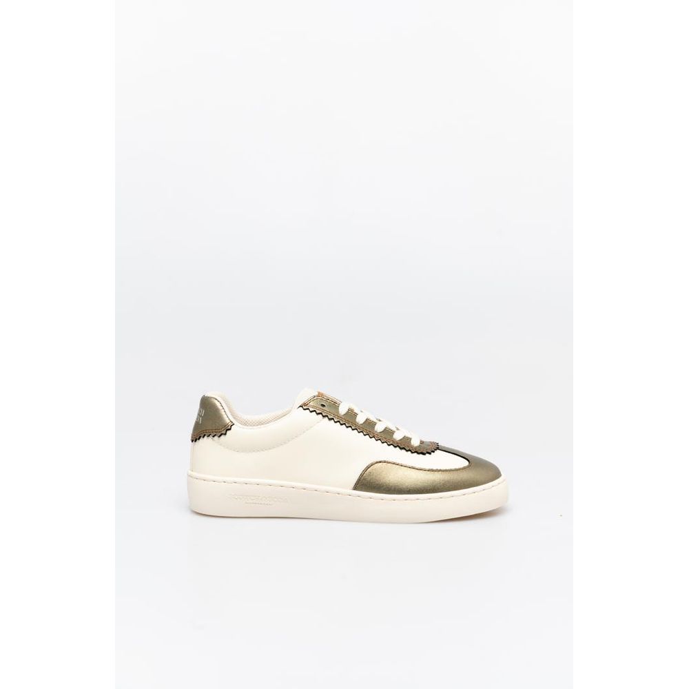 Scotch & Soda Bronzefarbene Low-Top-Sneaker aus Leder