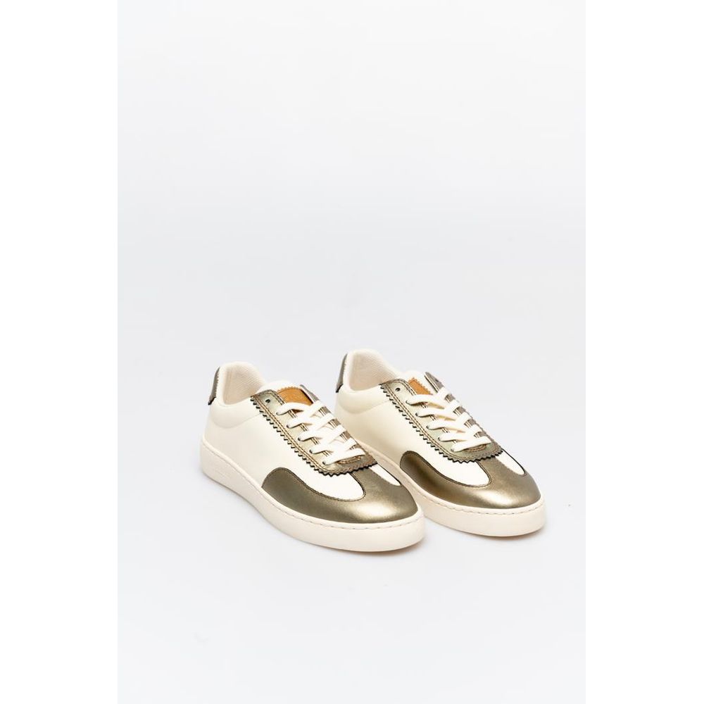 Scotch & Soda Bronzefarbene Low-Top-Sneaker aus Leder