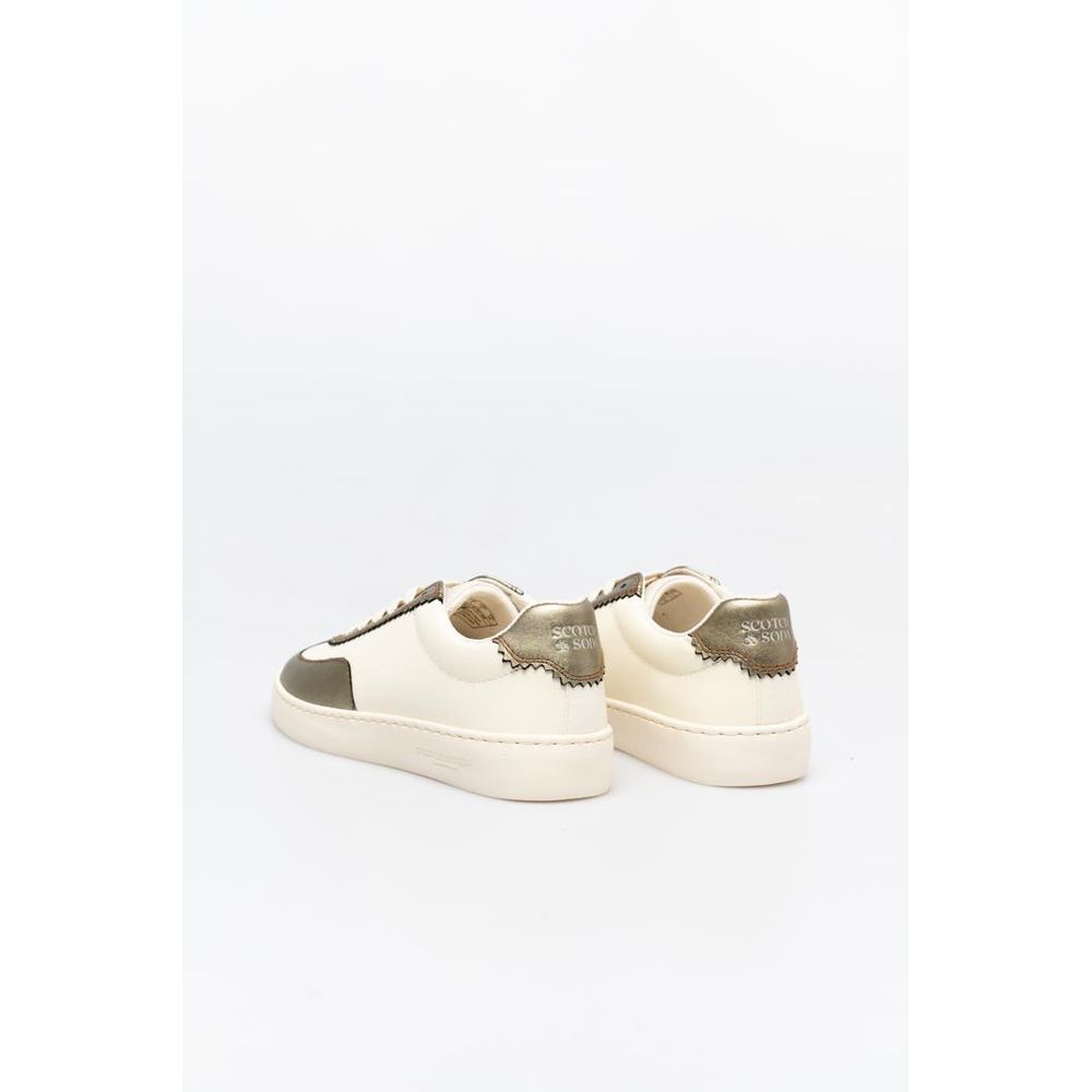 Scotch & Soda Bronzefarbene Low-Top-Sneaker aus Leder