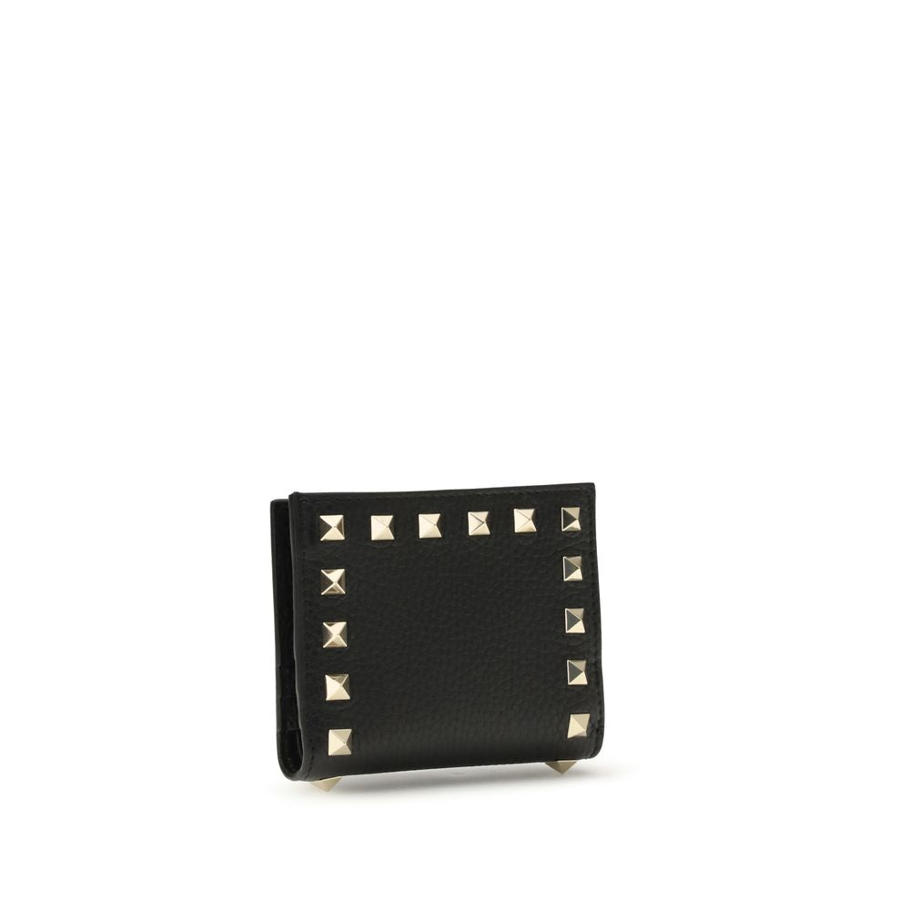 Valentino Garavani Black Lambskin Wallet Ovis Aries Aries