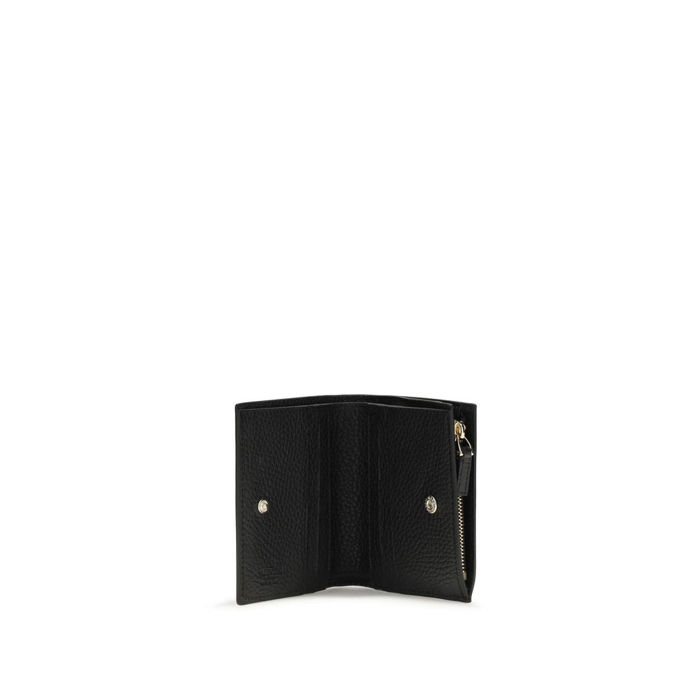 Valentino Garavani Black Lambskin Wallet Ovis Aries Aries