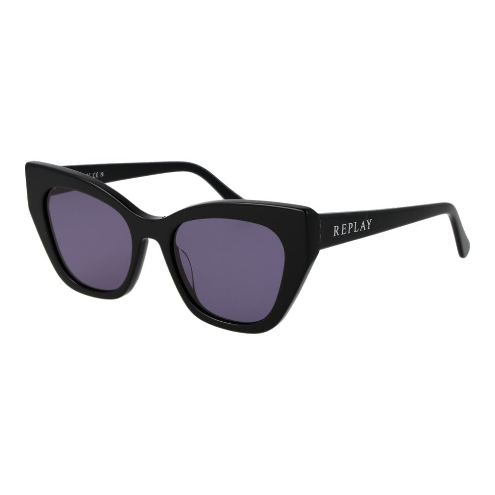 Replay Schwarze Sonnenbrille aus Kunststoff