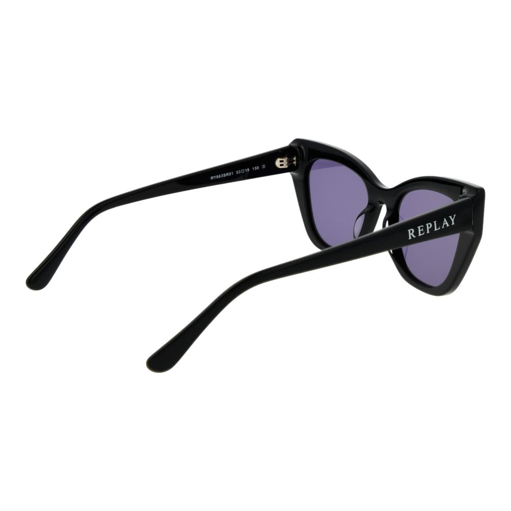 Replay Schwarze Sonnenbrille aus Kunststoff