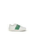 Valentino Garavani Weiße Low-Top-Sneaker aus Kalbsleder Bos Taurus