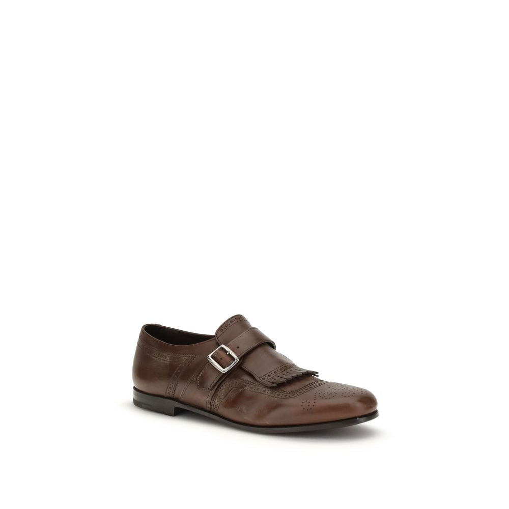 Church's Brown Calfskin Bos Taurus Slipper Loafers