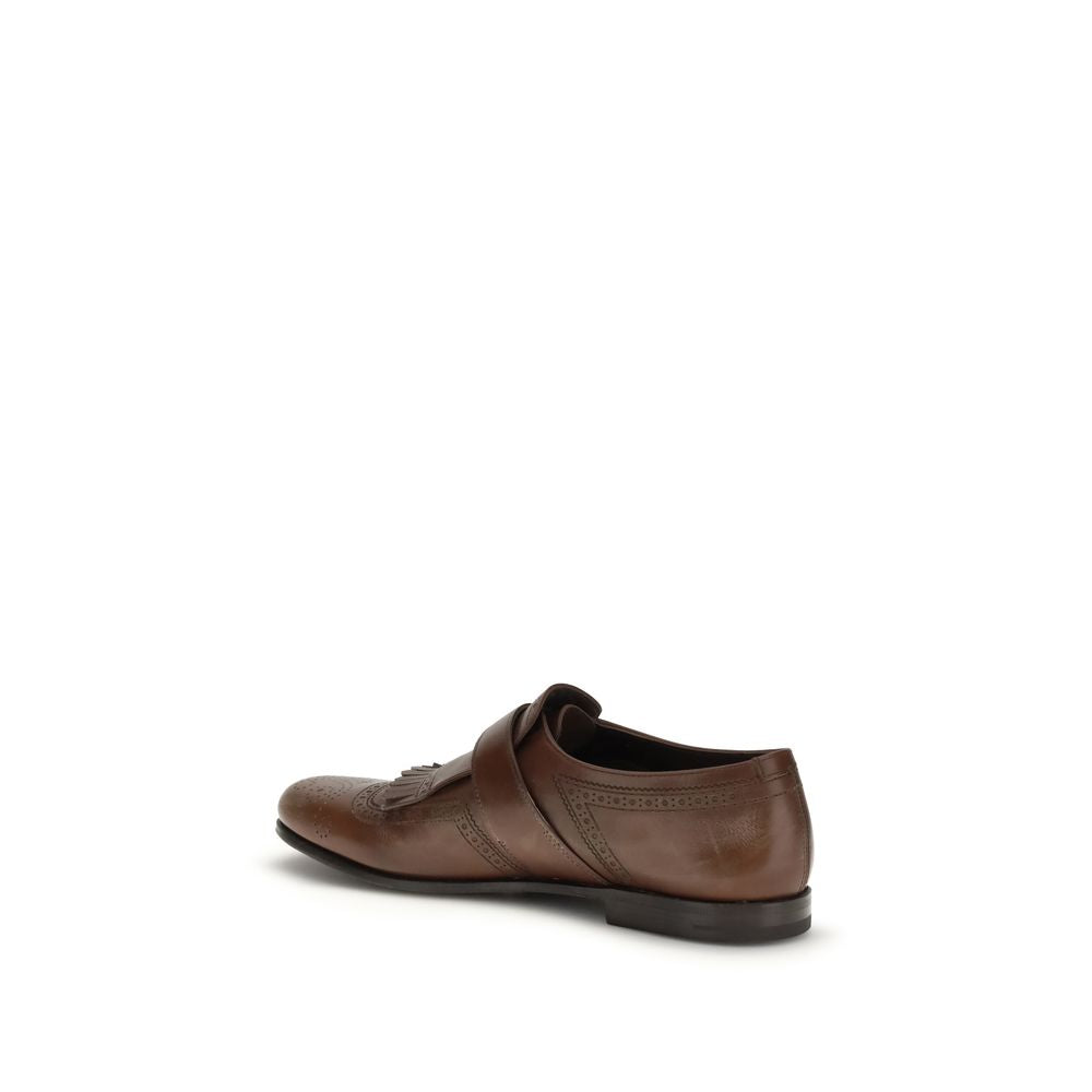 Church's Brown Calfskin Bos Taurus Slipper Loafers