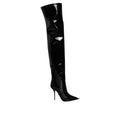 Dolce & Gabbana Schwarze Leder Overknee-Stiefel