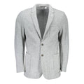Gant Grauer Blazer aus Polyester und Wolle