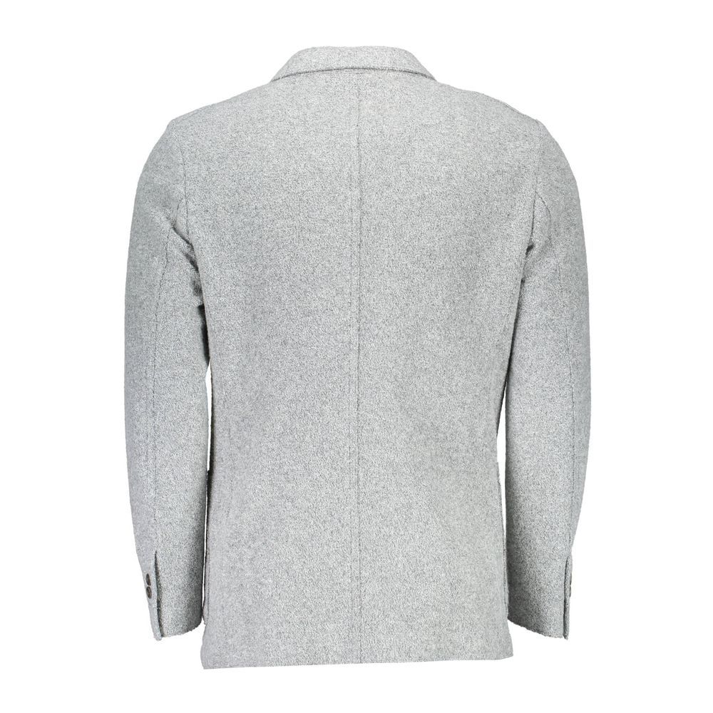 Gant Grauer Blazer aus Polyester und Wolle
