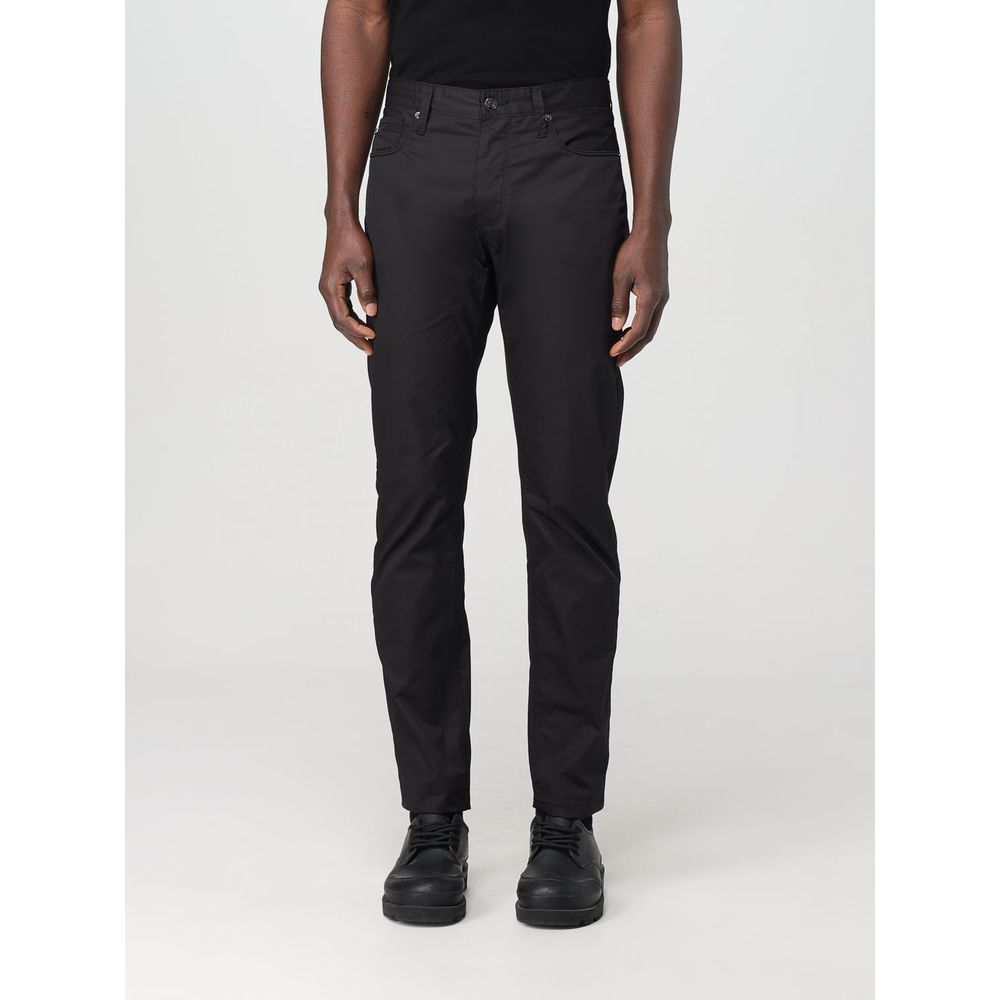 Emporio Armani Schwarze Baumwollhose für den Alltag