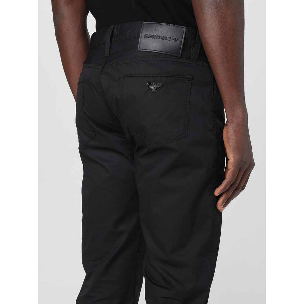 Emporio Armani Schwarze Baumwollhose für den Alltag